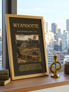 Wyandotté Minimalist Book Poster by James Fenimore Cooper – image 3