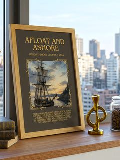 Afloat And Ashore Minimalist Book Poster by James Fenimore Cooper – image 3