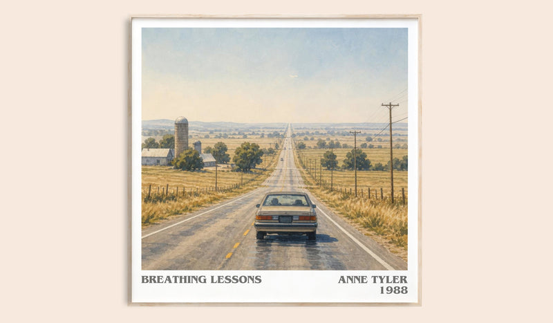 Breathing Lessons literary book poster by Anne Tyler – framed literary art print