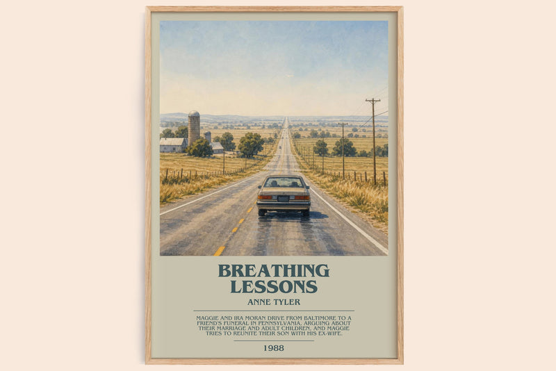 Breathing Lessons bookish book poster by Anne Tyler – framed literary art print