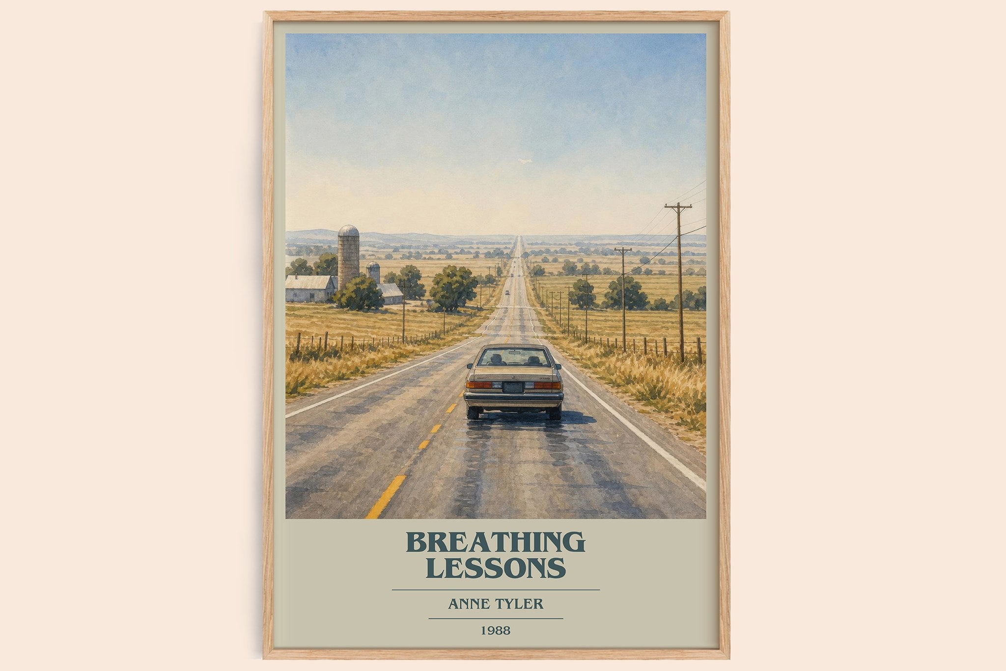Breathing Lessons Book Cover Poster by Anne Tyler