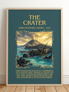 The Crater Minimalist Book Poster by James Fenimore Cooper – image 2