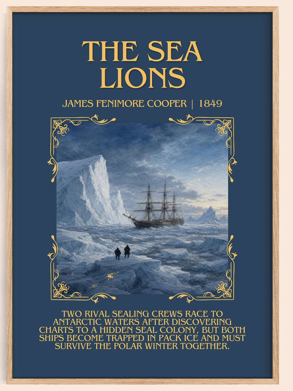 The Sea Lions Minimalist Book Poster by James Fenimore Cooper – book poster