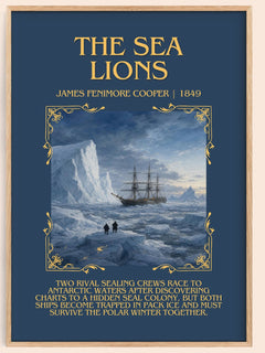 The Sea Lions Minimalist Book Poster by James Fenimore Cooper – image 1