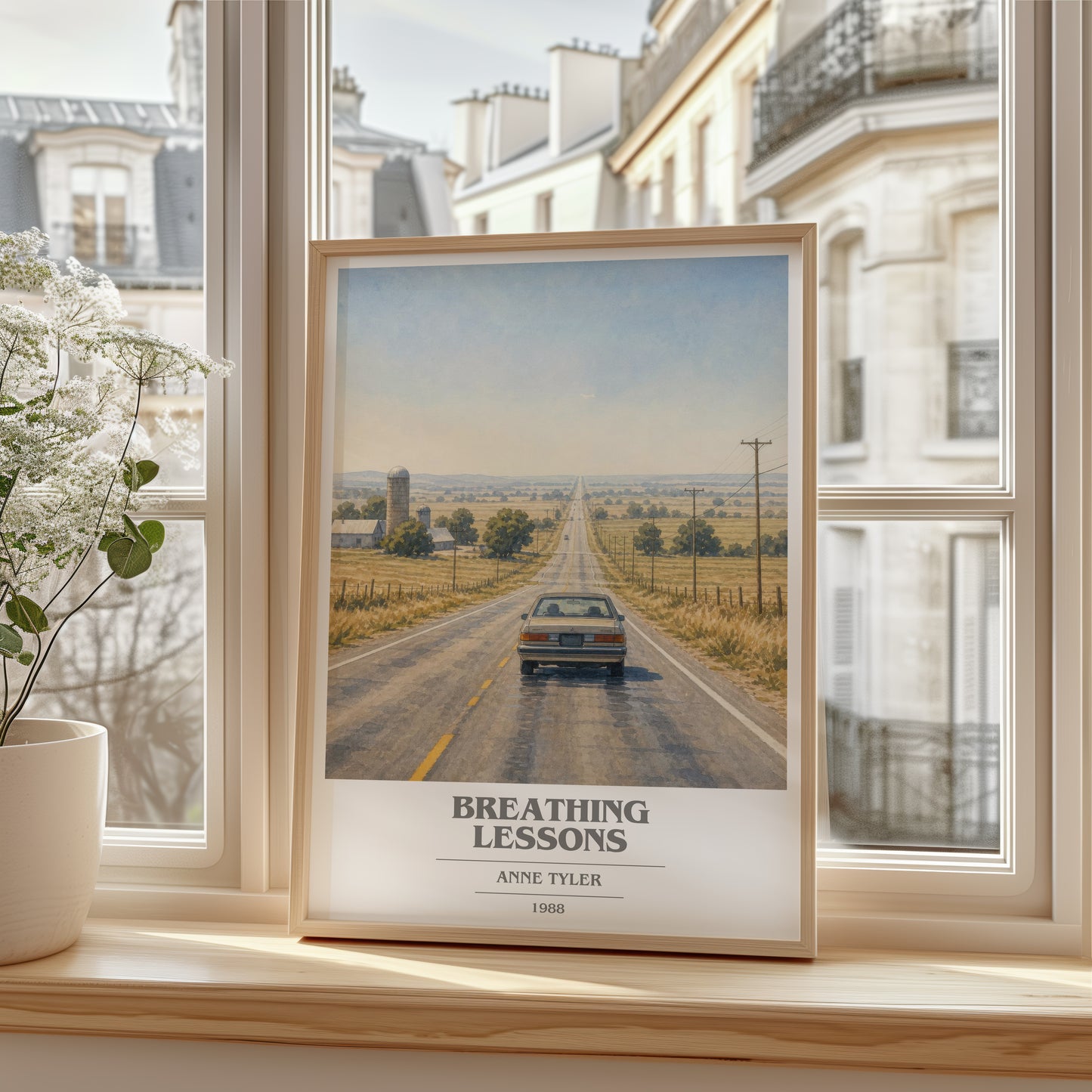 Breathing Lessons book cover poster colour and style options – Anne Tyler book art