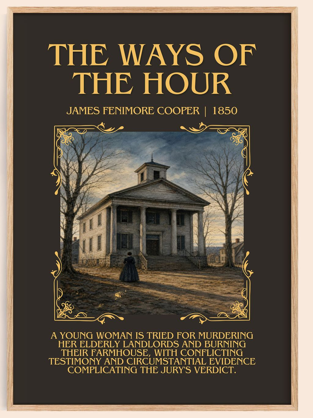 The Ways Of The Hour Minimalist Book Poster by James Fenimore Cooper – book poster