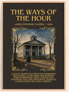 The Ways Of The Hour Minimalist Book Poster by James Fenimore Cooper – image 1
