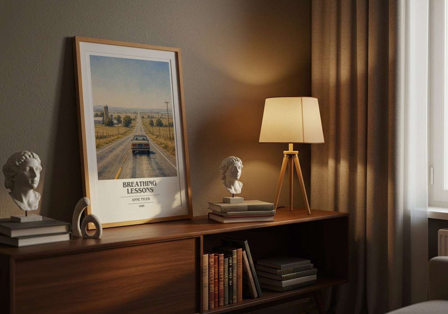 Breathing Lessons book cover book poster framed on wall – literary fiction wall art