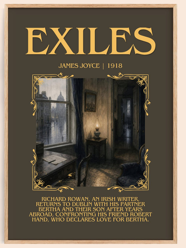 Exiles Minimalist Book Poster by James Joyce