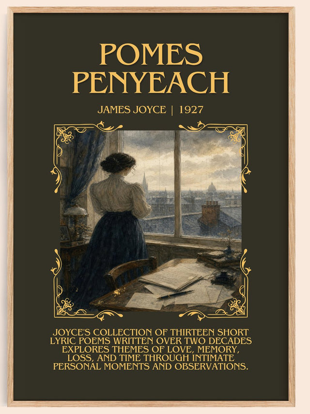 Pomes Penyeach Minimalist Book Poster by James Joyce
