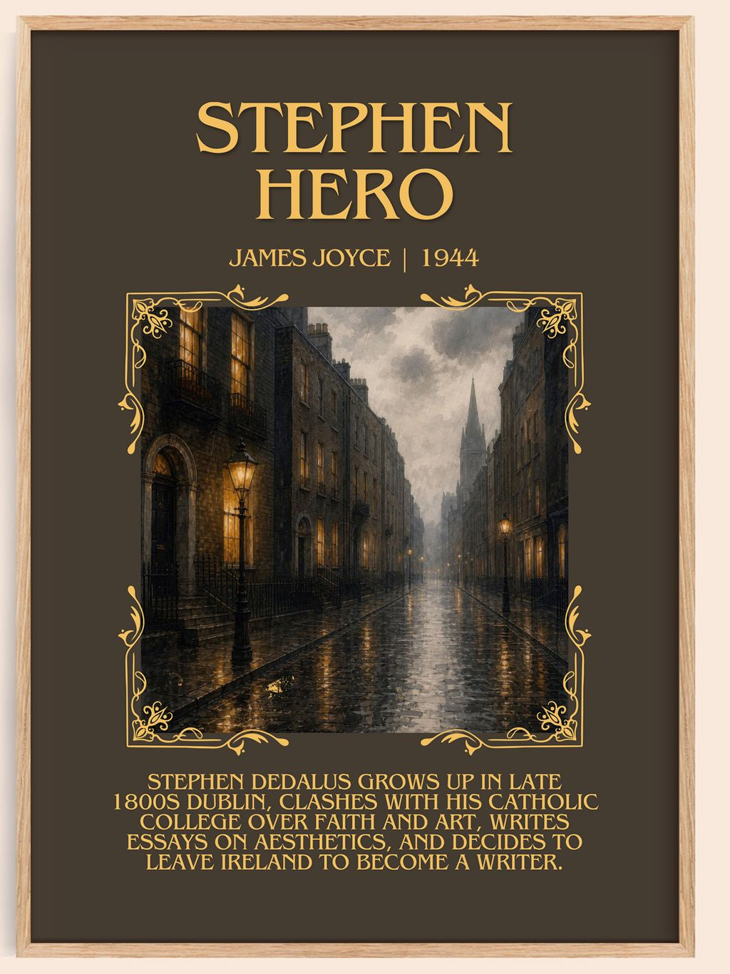 Stephen Hero Minimalist Book Poster by James Joyce – book poster
