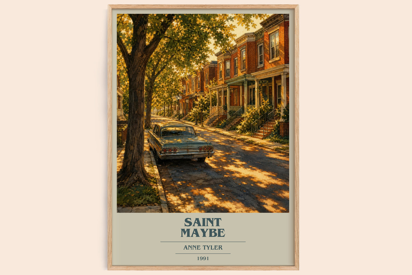 Saint Maybe book cover book poster by Anne Tyler – framed literary art print