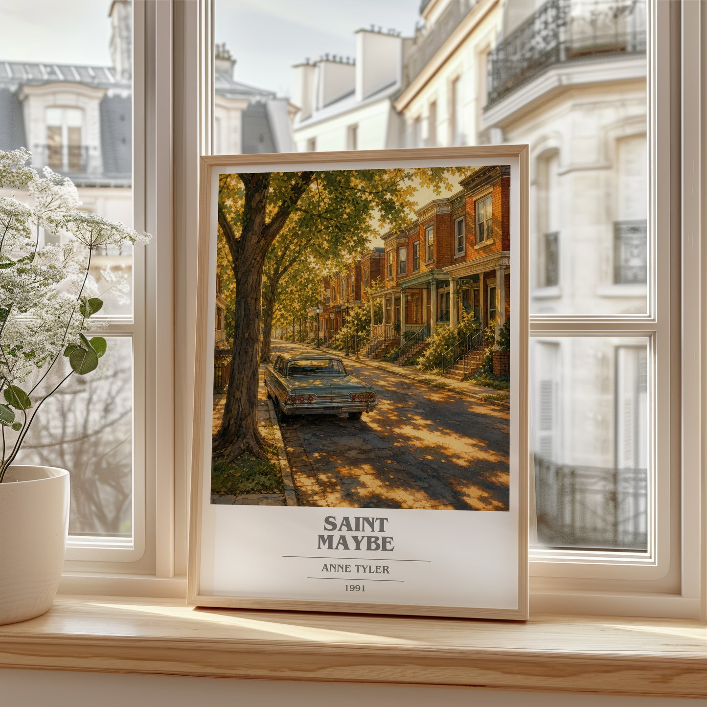 Saint Maybe book cover poster colour and style options – Anne Tyler book art