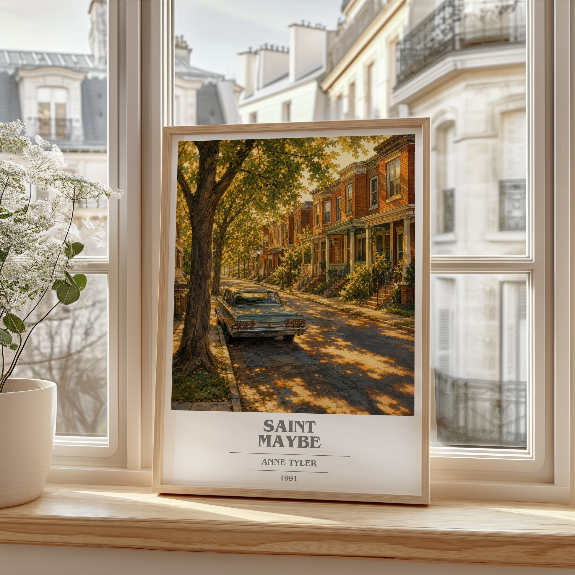 Saint Maybe book cover poster colour and style options – Anne Tyler book art