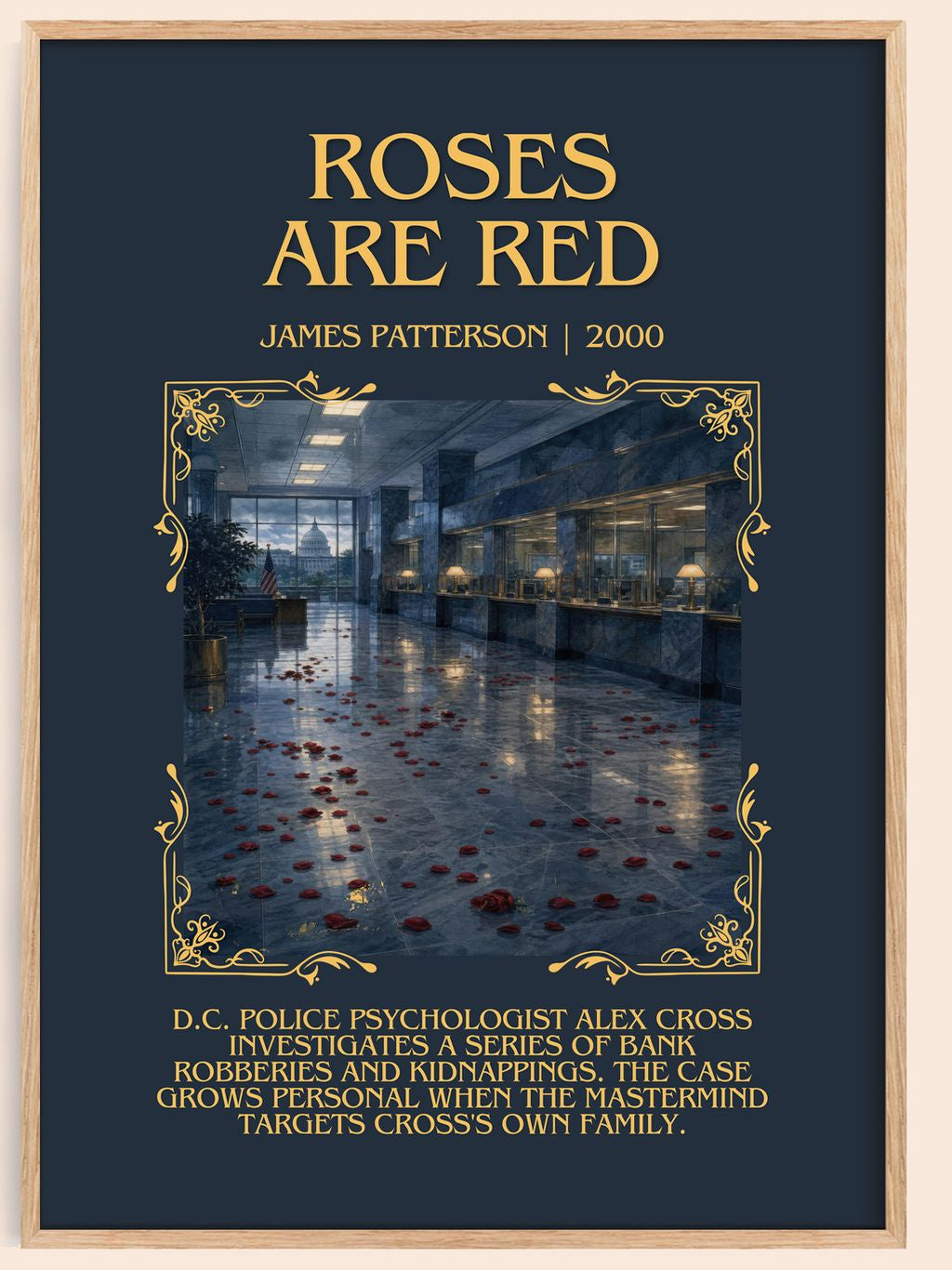 Roses Are Red Minimalist Book Poster by James Patterson – book poster