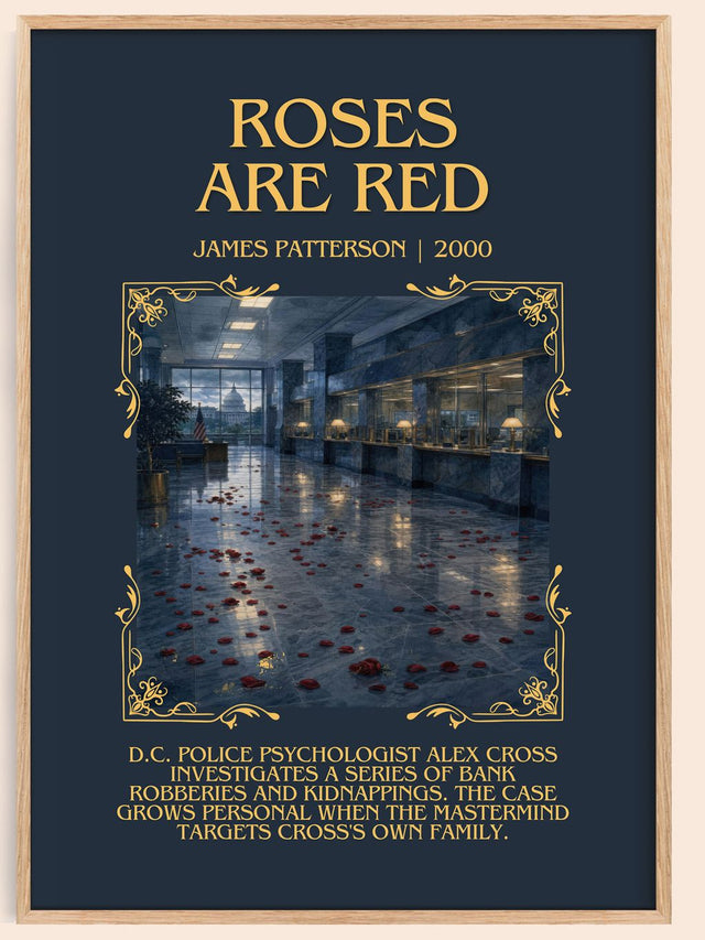 Roses Are Red Minimalist Book Poster by James Patterson