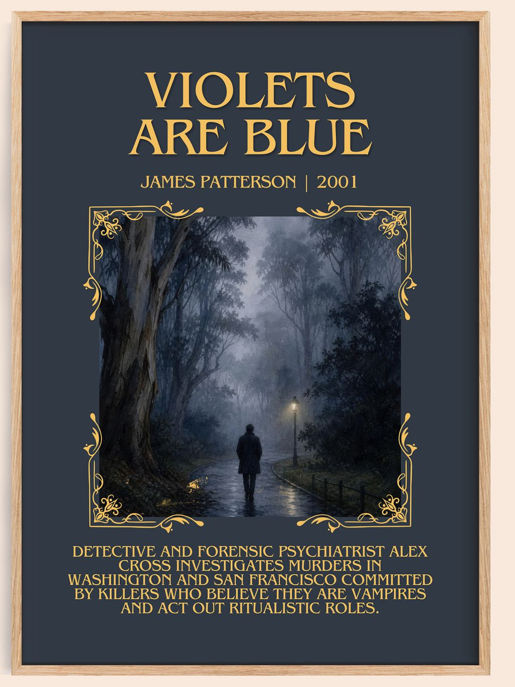 Violets Are Blue Minimalist Book Poster by James Patterson – book poster