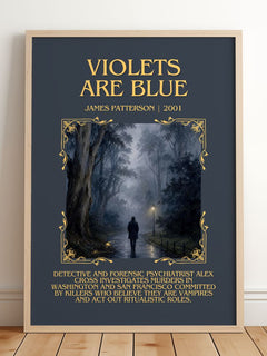 Violets Are Blue Minimalist Book Poster by James Patterson – image 2