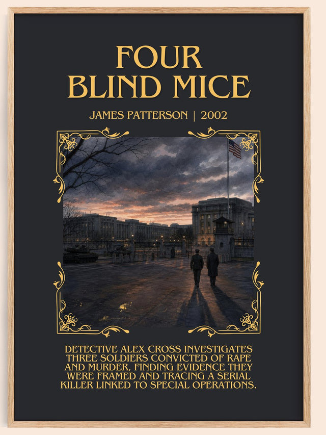 Four Blind Mice Minimalist Book Poster by James Patterson