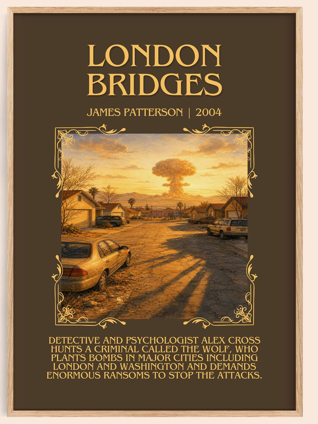 London Bridges Minimalist Book Poster by James Patterson – book poster