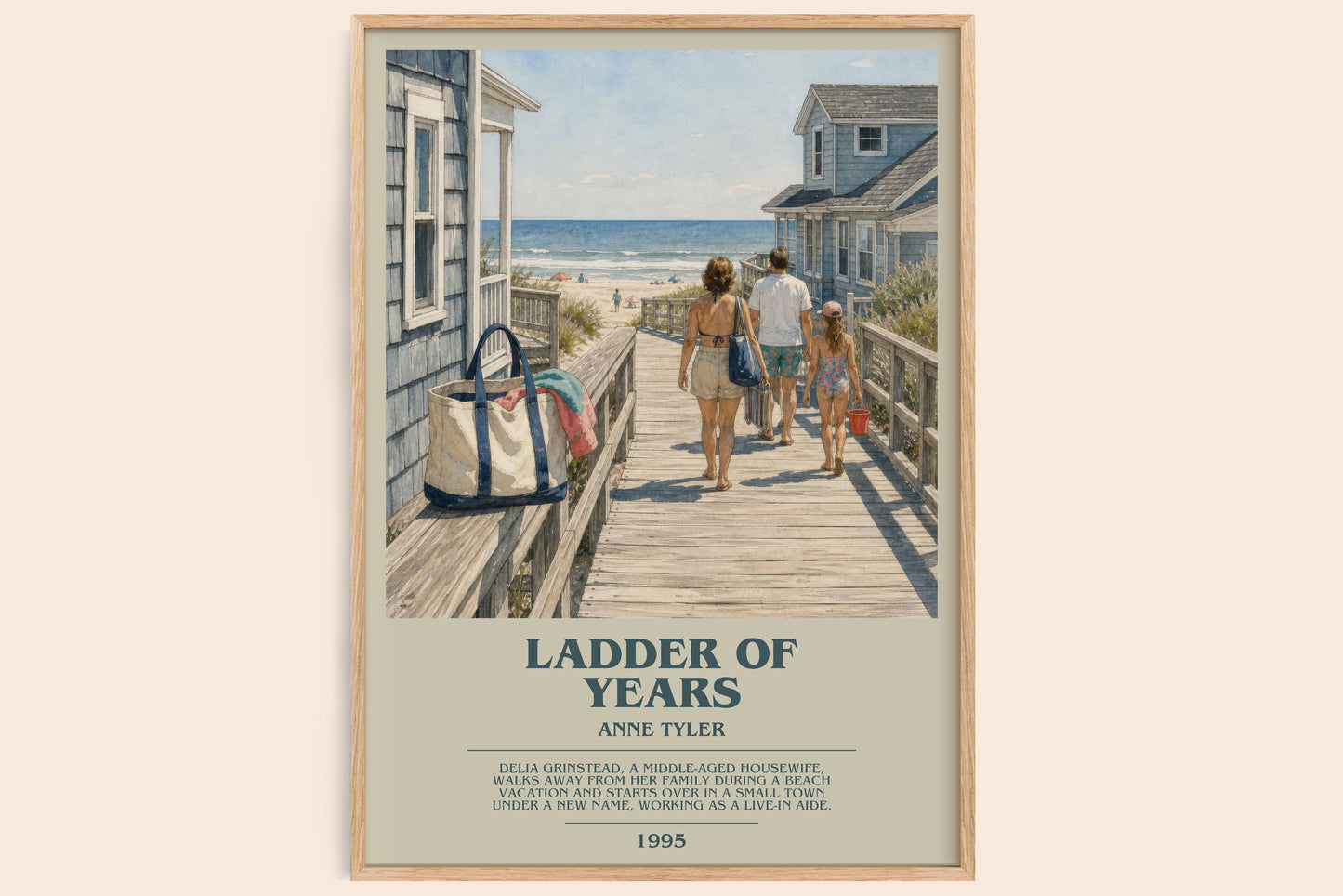 Ladder Of Years bookish book poster by Anne Tyler – framed literary art print