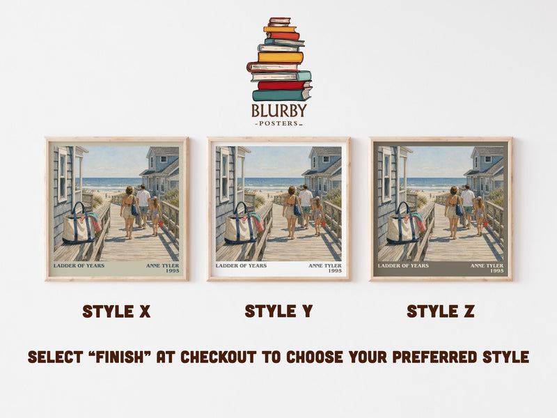 Ladder Of Years literary print in frame leaning in hallway – contemporary fiction wall art