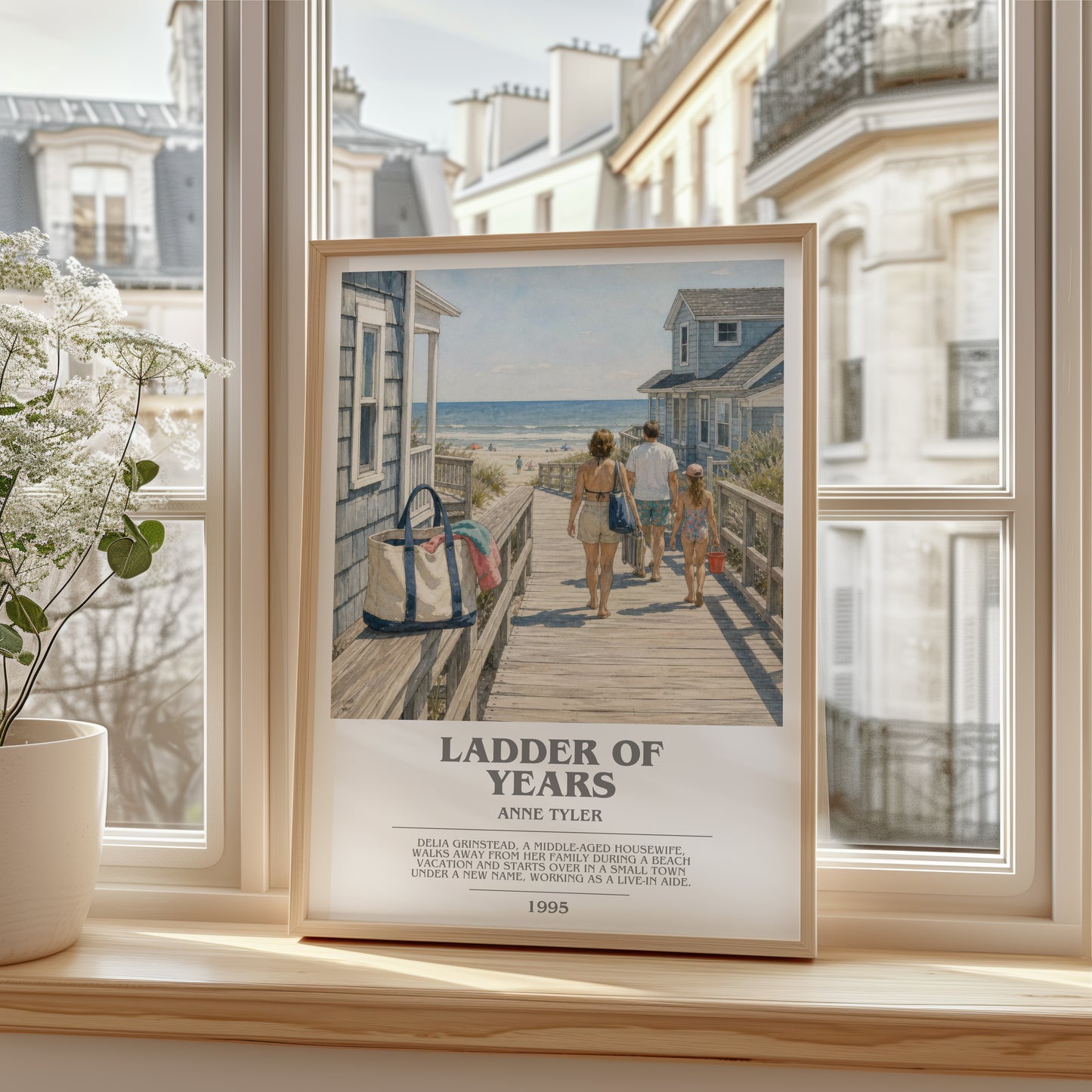 Ladder Of Years bookish poster colour and style options – Anne Tyler book art