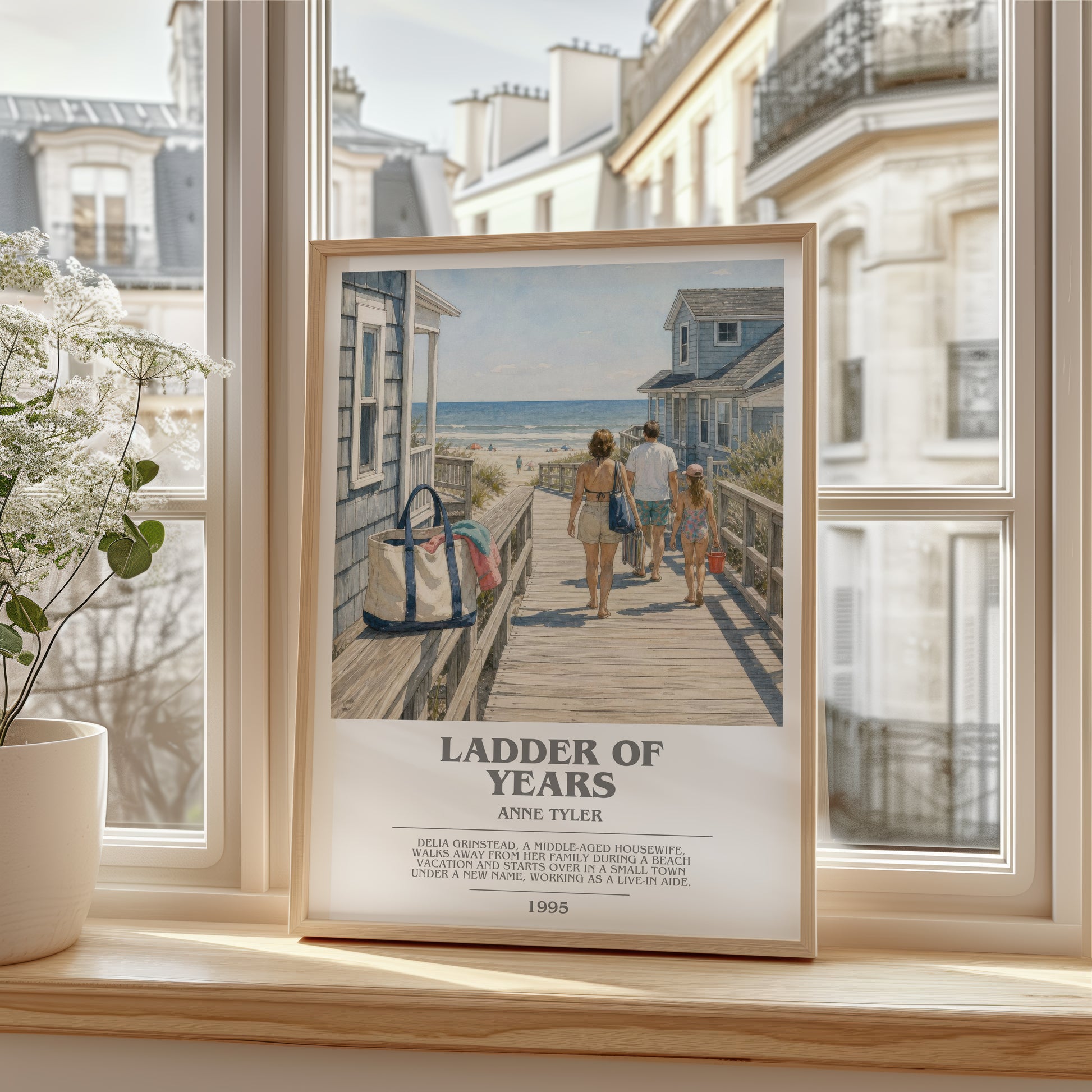 Ladder Of Years bookish poster colour and style options – Anne Tyler book art