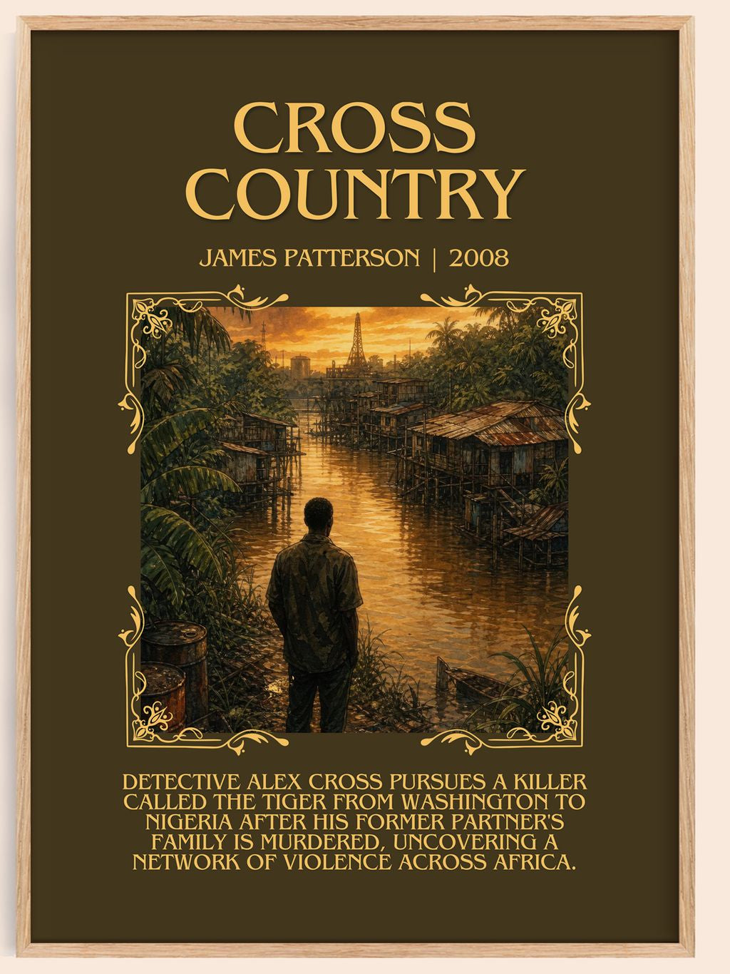 Cross Country Minimalist Book Poster by James Patterson – book poster