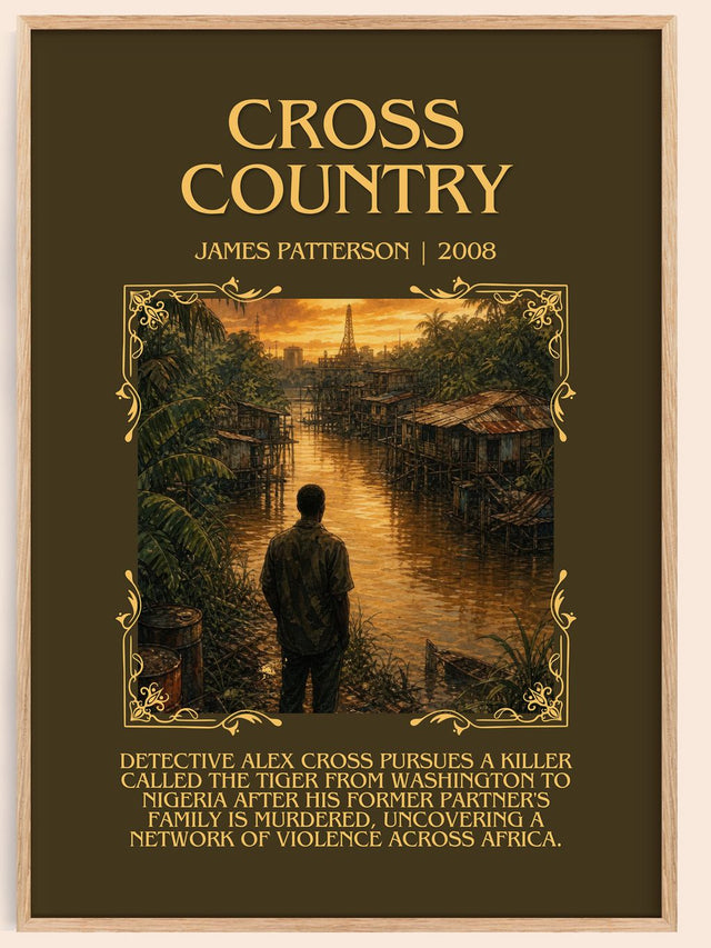 Cross Country Minimalist Book Poster by James Patterson