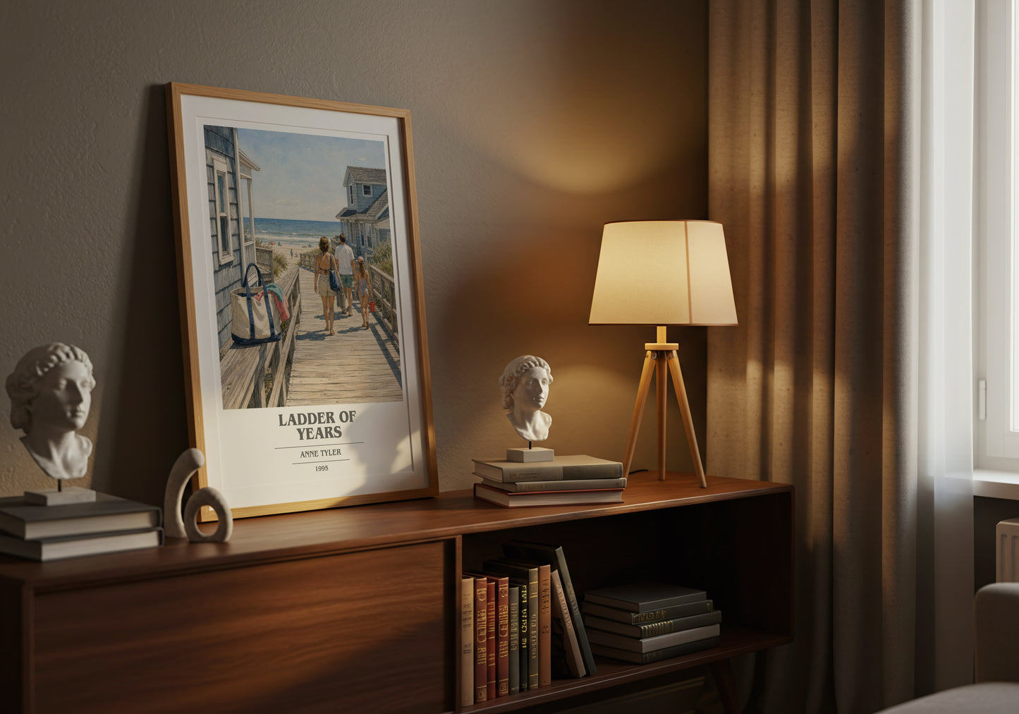Ladder Of Years book cover book poster framed on wall – contemporary fiction wall art