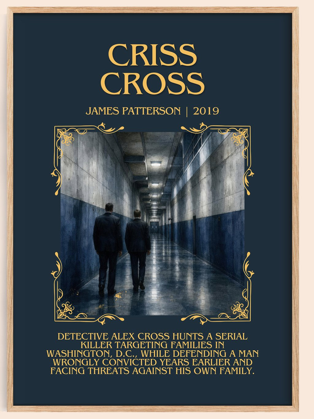 Criss Cross Minimalist Book Poster by James Patterson – book poster