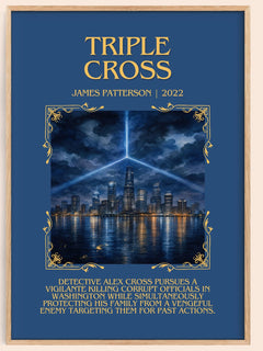 Triple Cross Minimalist Book Poster by James Patterson – image 1