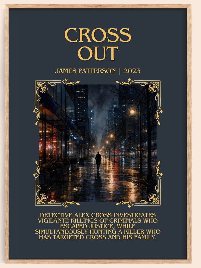 Cross Out Minimalist Book Poster by James Patterson