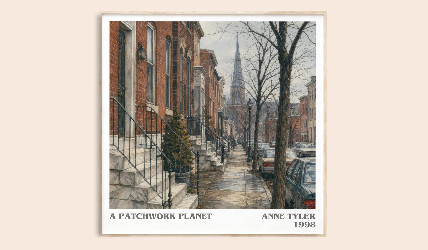 A Patchwork Planet literary book poster by Anne Tyler – framed literary art print