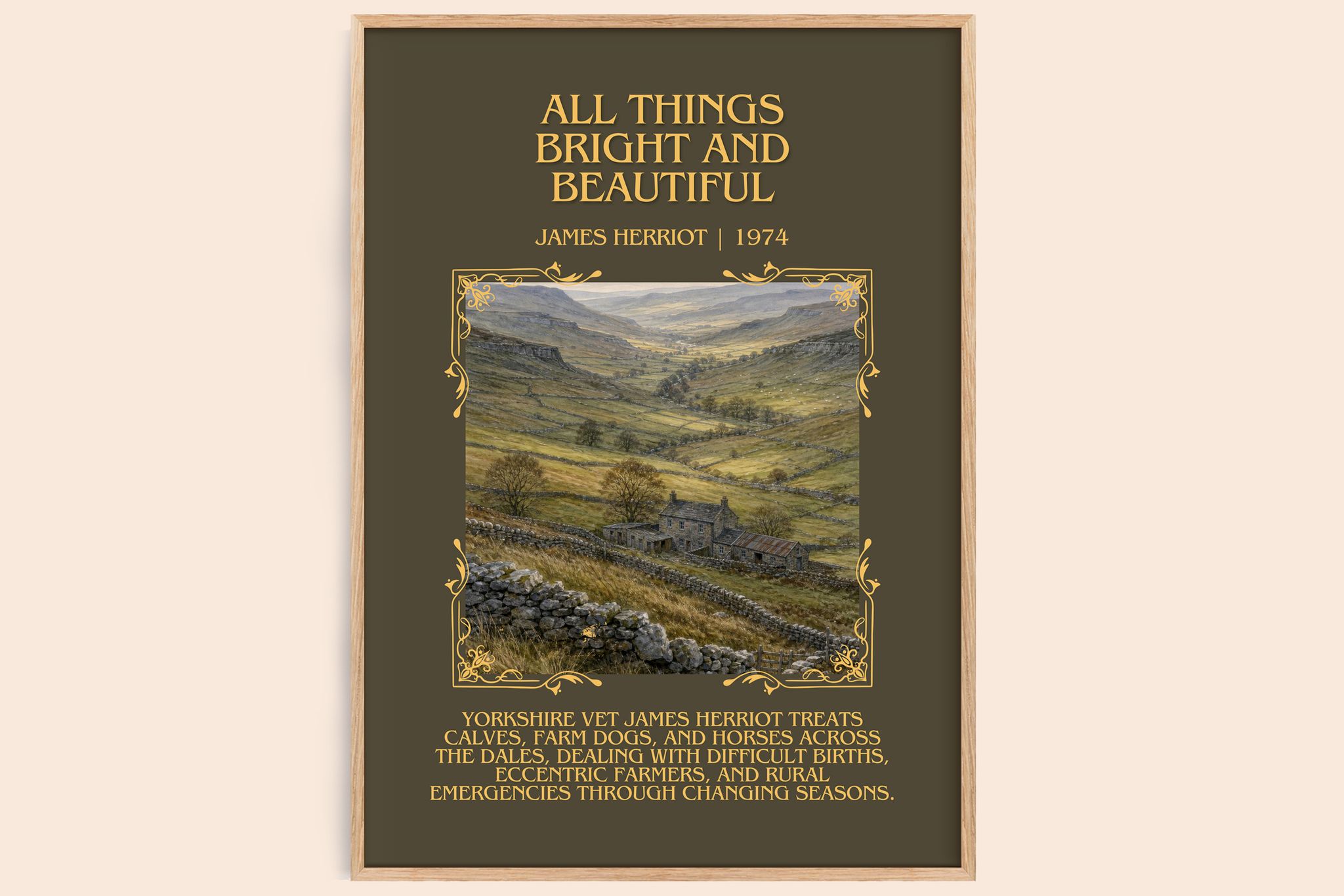 All Things Bright And Beautiful Minimalist Book Poster by J. Herriot