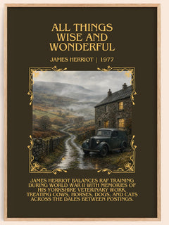 All Things Wise And Wonderful Minimalist Book Poster by James Herriot – image 1