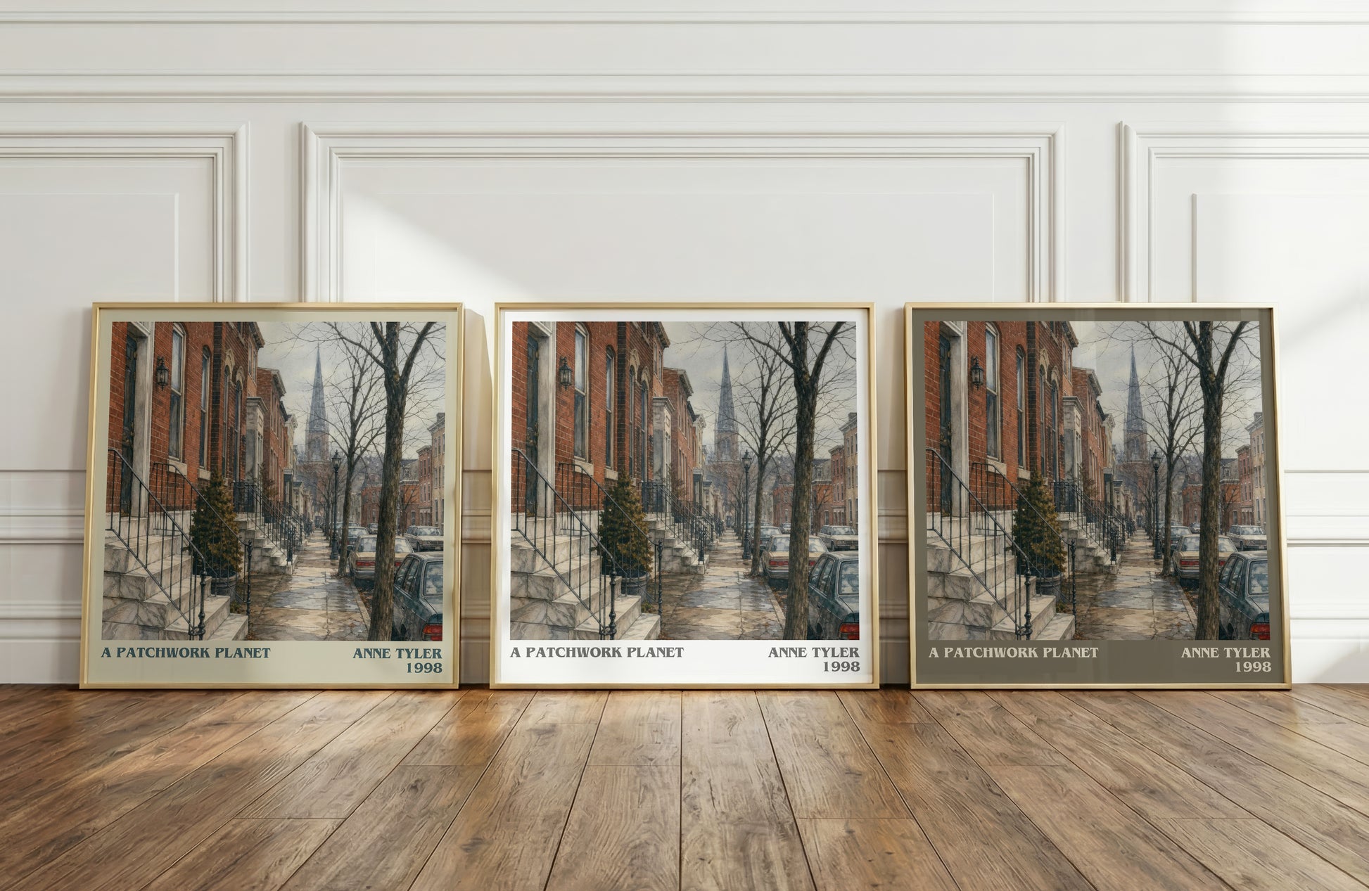 A Patchwork Planet literary art print colour and style options – Anne Tyler book art