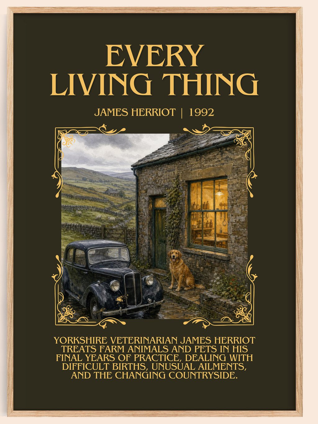 Every Living Thing Minimalist Book Poster by James Herriot – book poster