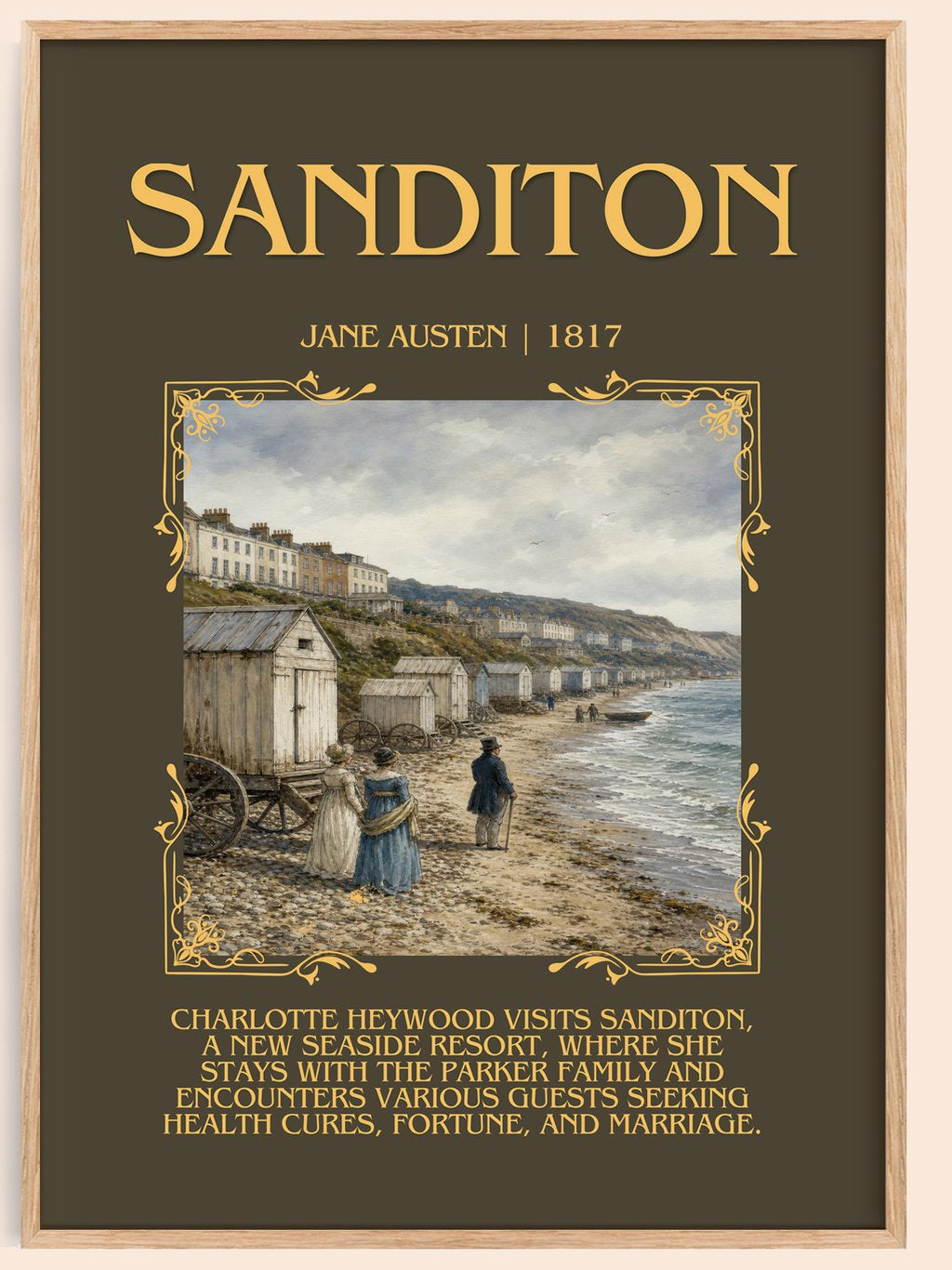 Sanditon Minimalist Book Poster by Jane Austen – book poster