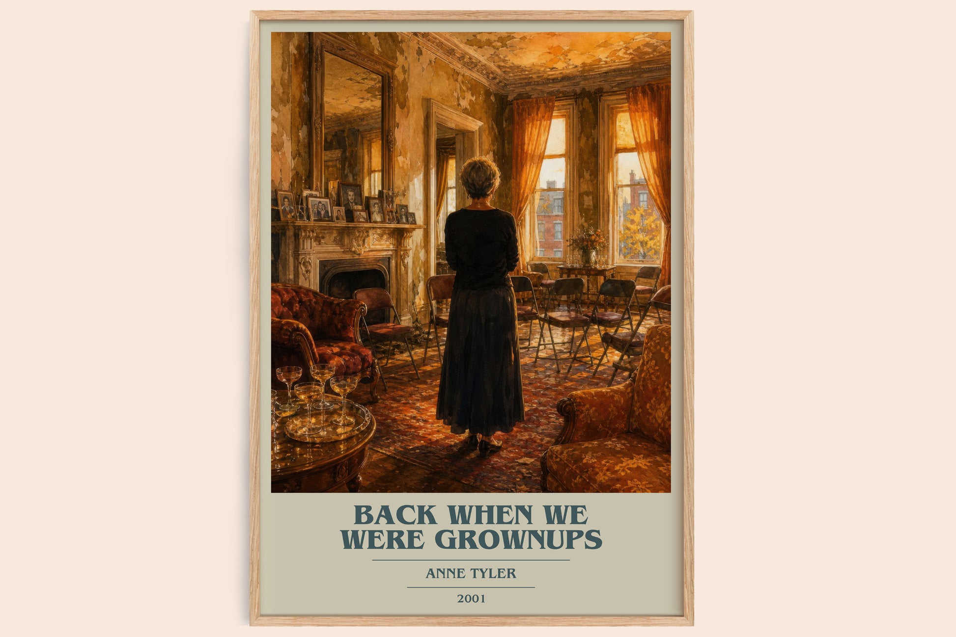 Back When We Were Grownups book cover book poster by Anne Tyler – framed literary art print