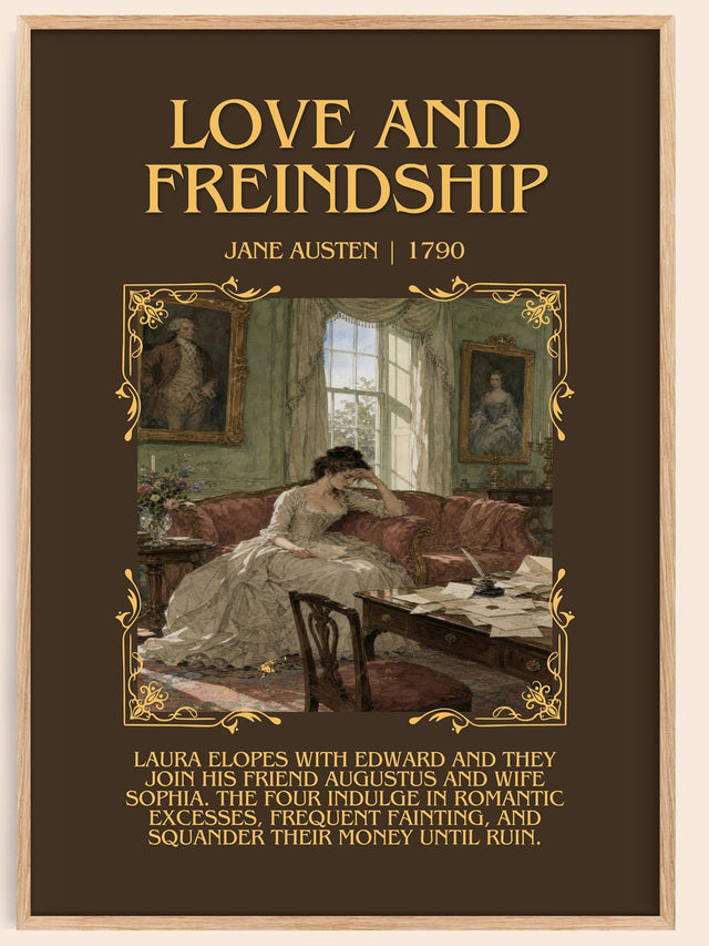 Love And Freindship Minimalist Book Poster by Jane Austen