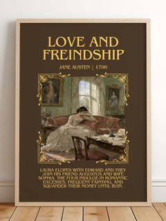 Love And Freindship Minimalist Book Poster by Jane Austen – image 2