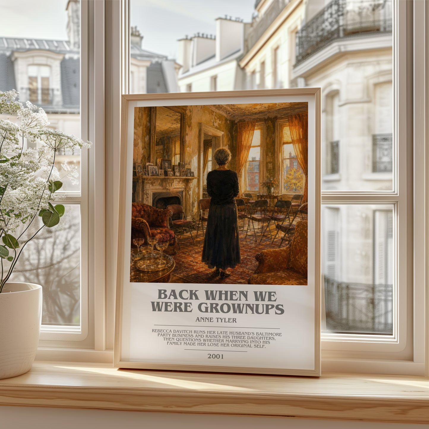 Back When We Were Grownups bookish poster colour and style options – Anne Tyler book art