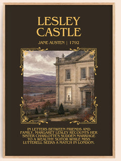 Lesley Castle Minimalist Book Poster by Jane Austen – image 1