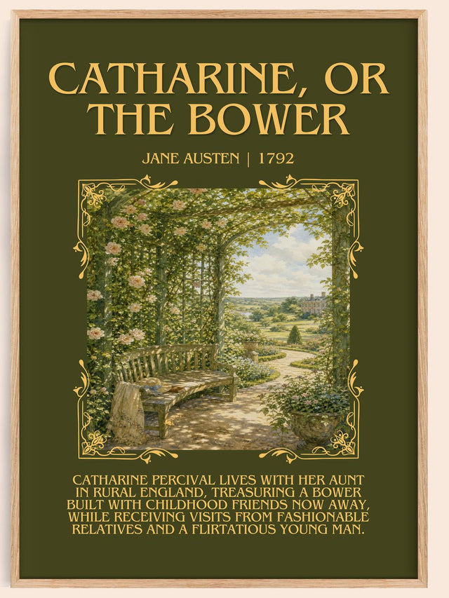 Catharine, Or The Bower Minimalist Book Poster by Jane Austen