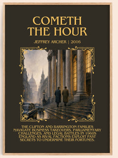 Cometh The Hour Minimalist Book Poster by Jeffrey Archer – image 1