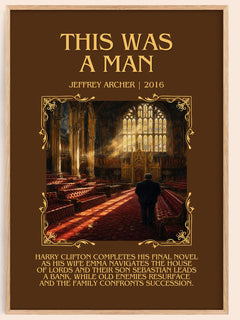 This Was A Man Minimalist Book Poster by Jeffrey Archer – image 1