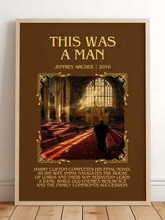 This Was A Man Minimalist Book Poster by Jeffrey Archer – image 2