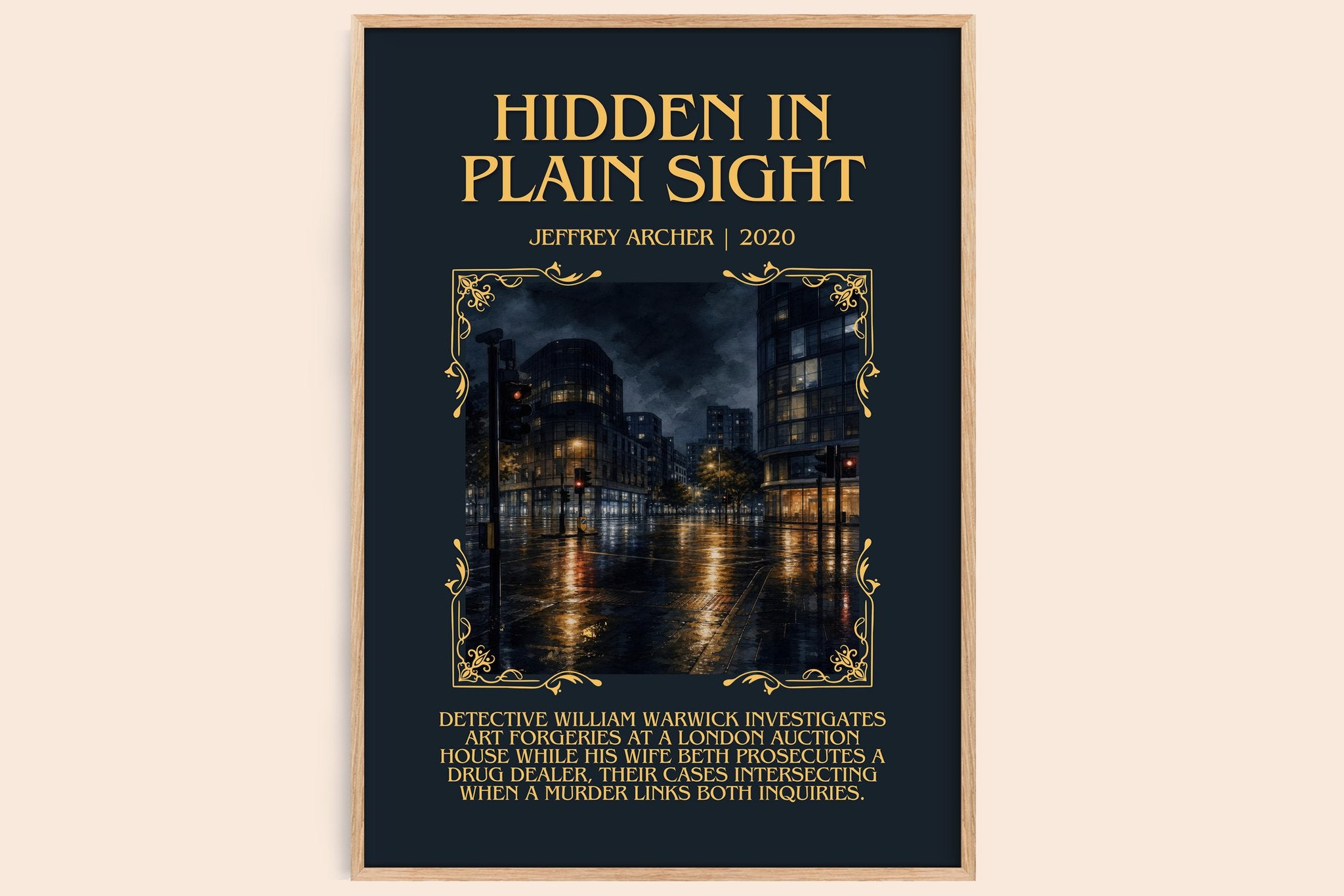 Hidden In Plain Sight Minimalist Book Poster by Jeffrey Archer